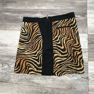 Polo Golf Ralph Lauren Skirt Womens Size  0 Black Tiger Print‎ Skort Mini Short